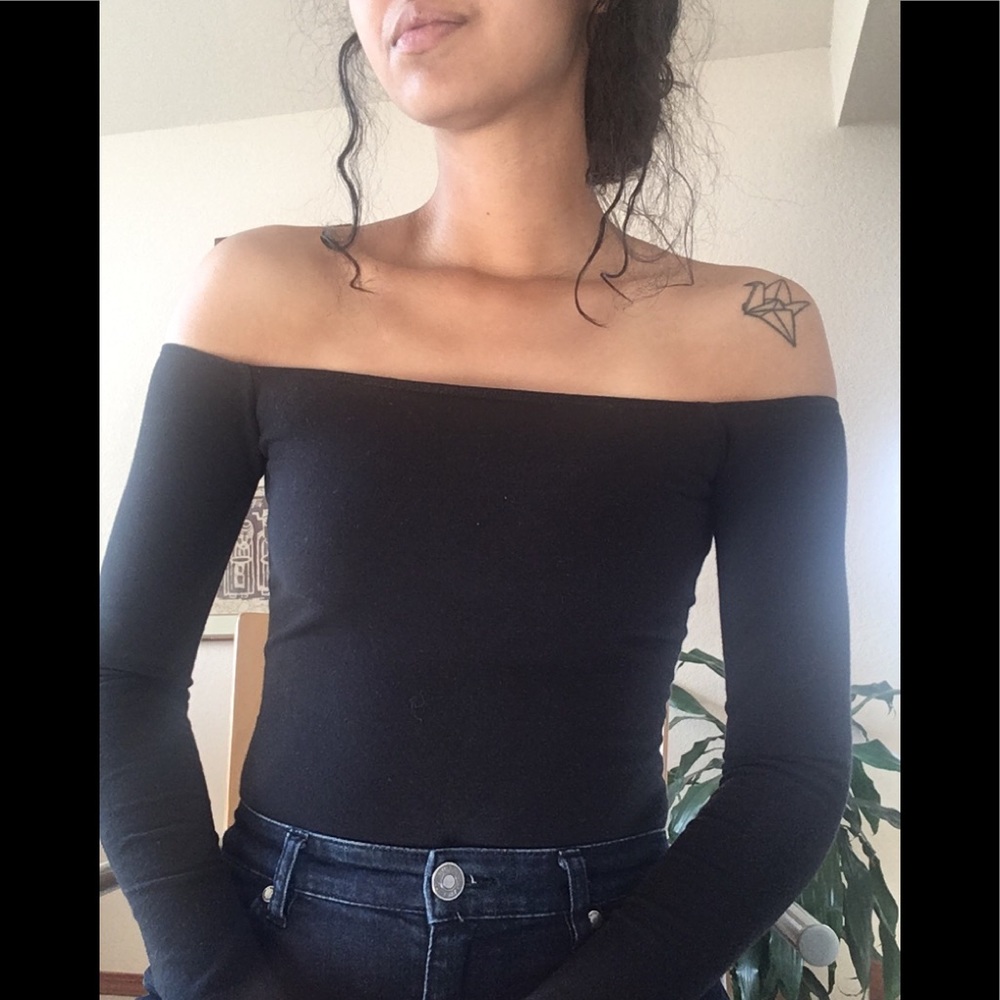 American Apparel off the shoulder bodysuit